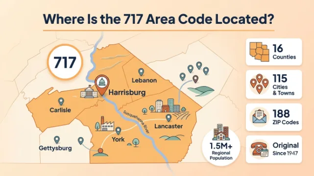 Where Is the 717 Area Code Located?