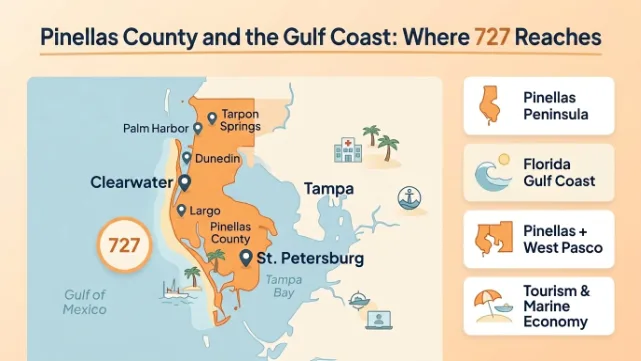 Pinellas County and the Gulf Coast: Where 727 Reaches