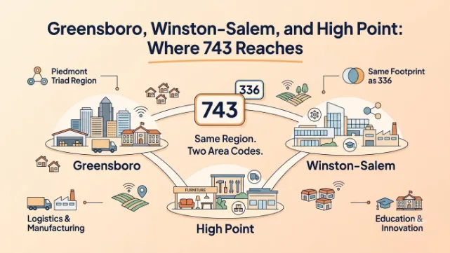 Greensboro, Winston-Salem, and High Point: Where 743 Reaches