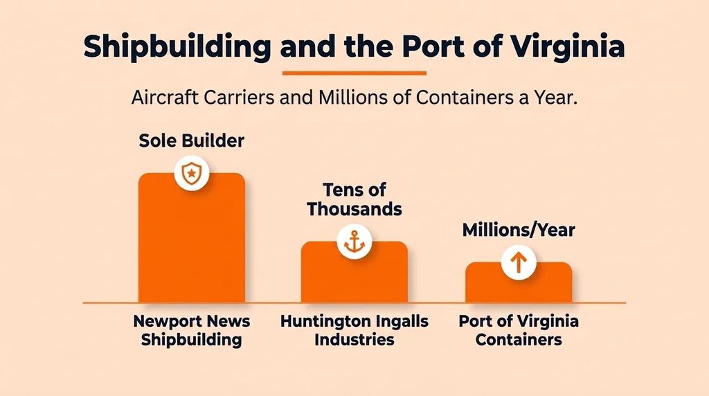 Shipbuilding and the Port of Virginia — area code 757