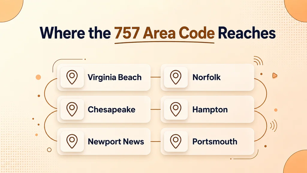 Where the 757 Area Code Reaches — area code 757