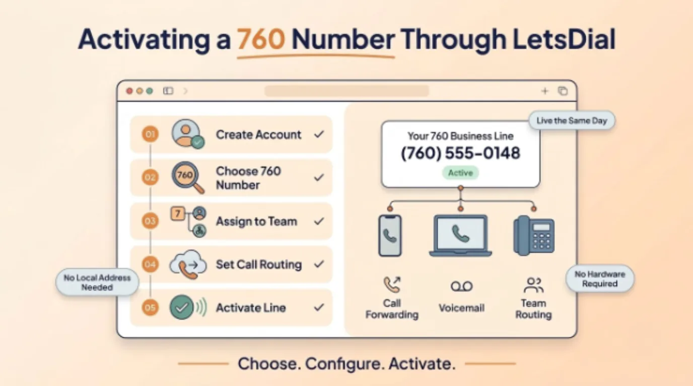 Activating a 760 Number Through Letsdial