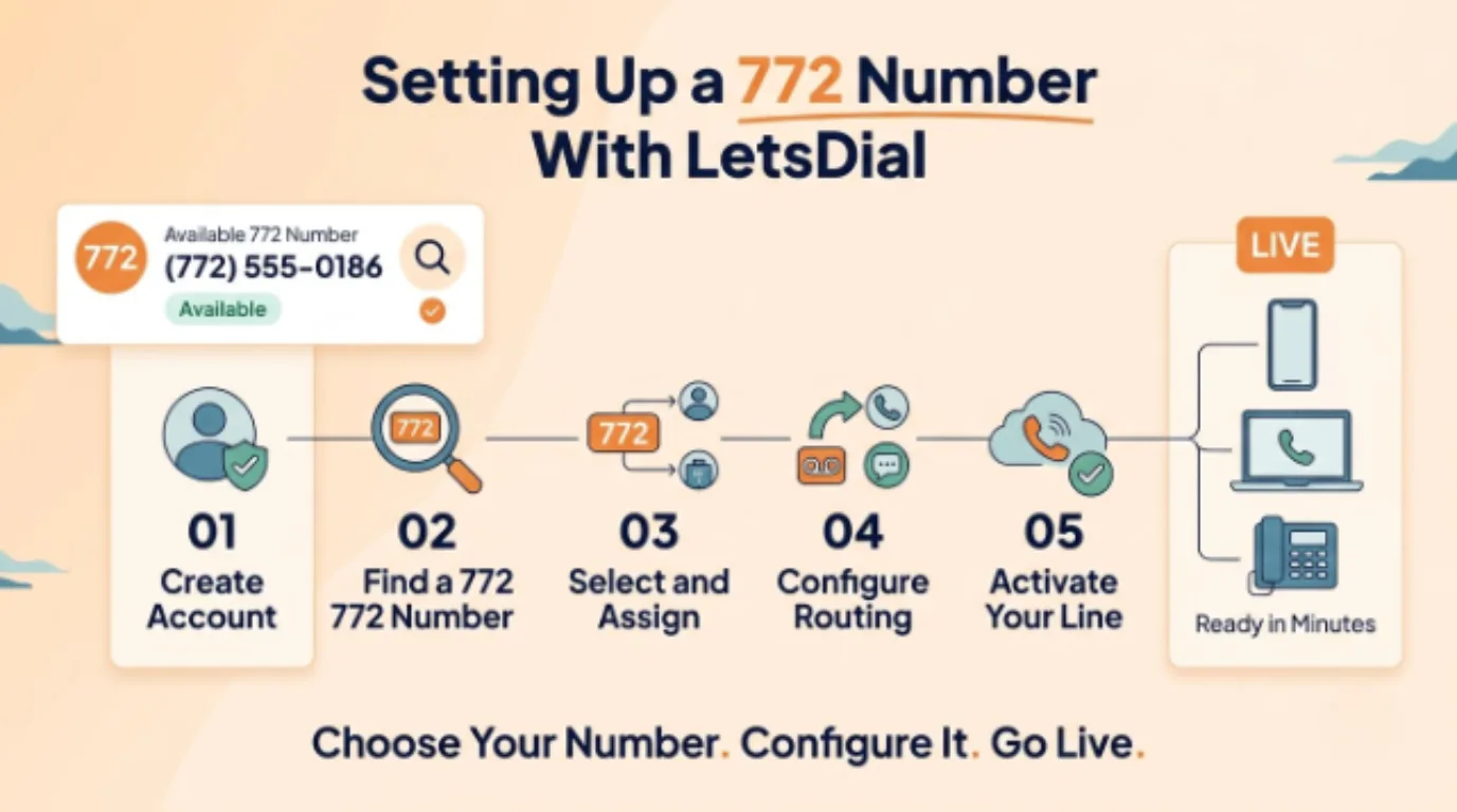 Setting Up a 772 Number With LetsDial