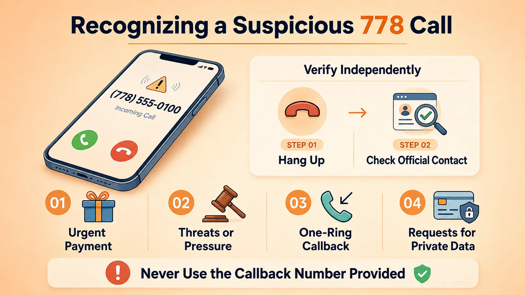 Recognizing a Suspicious 778 Call
