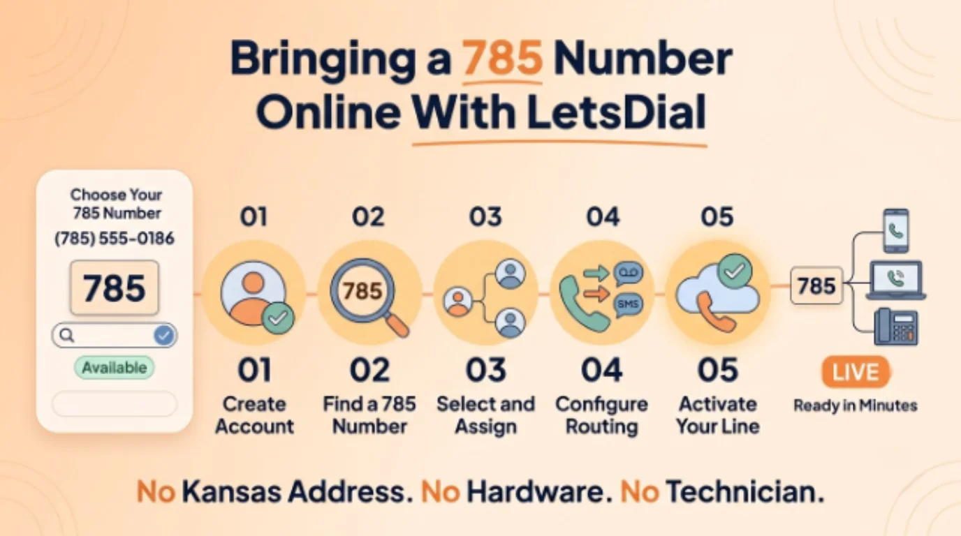 Bringing a 785 Number Online With LetsDial