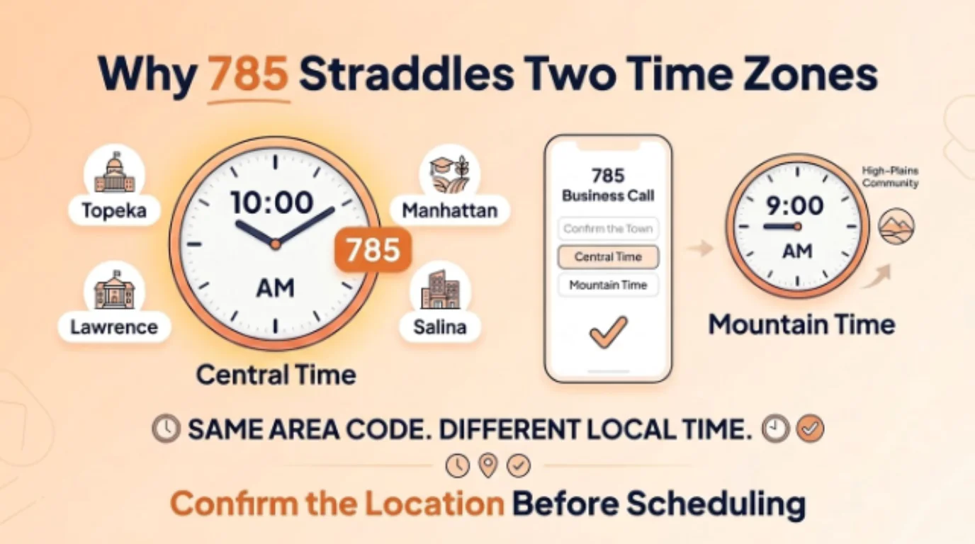 Why 785 Straddles Two Time Zones