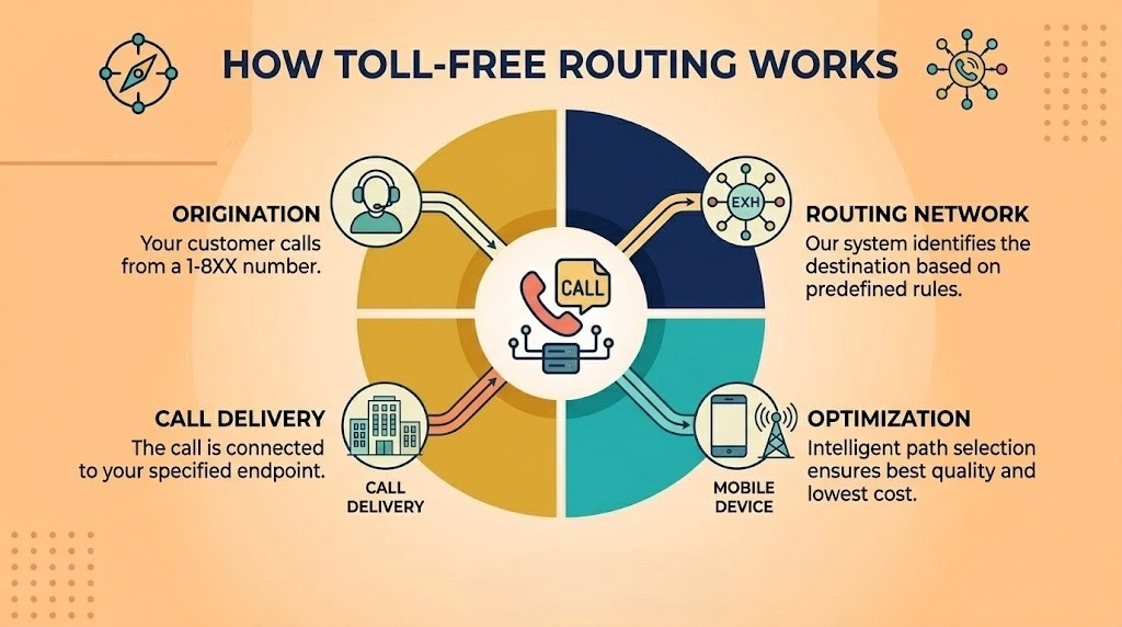 How toll-free routing works for 800 numbers
