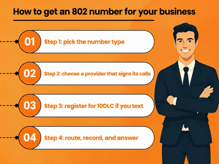 How to get an 802 Vermont number — cloud phone, no office required