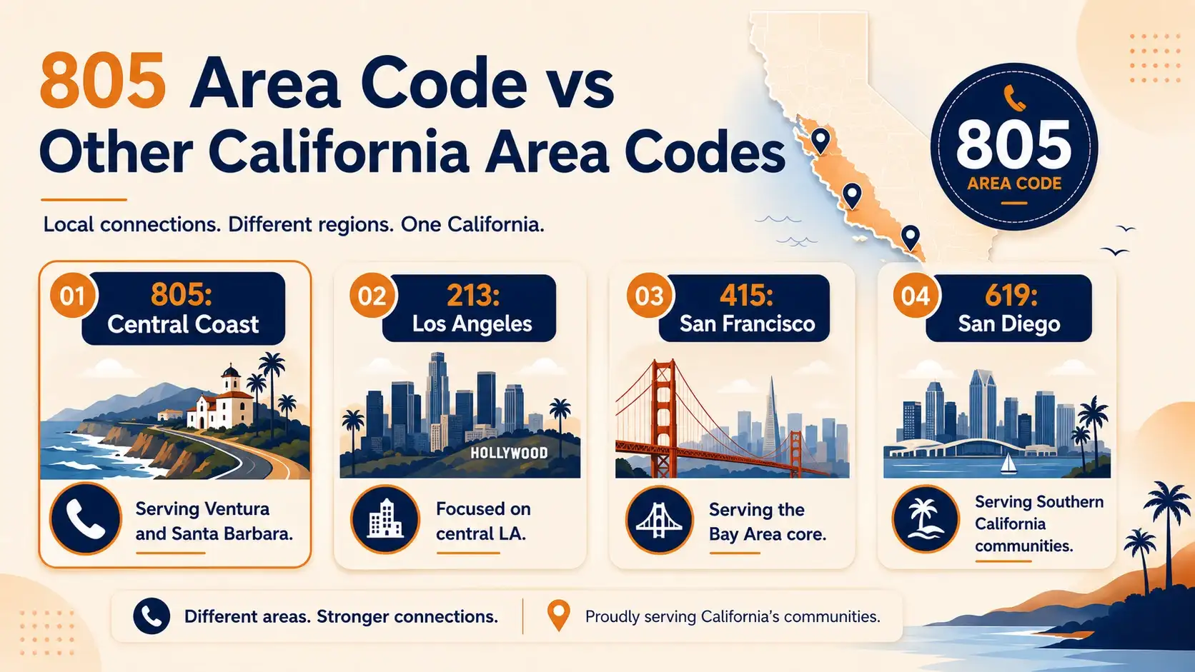 805 Area Code vs Other California Area Codes