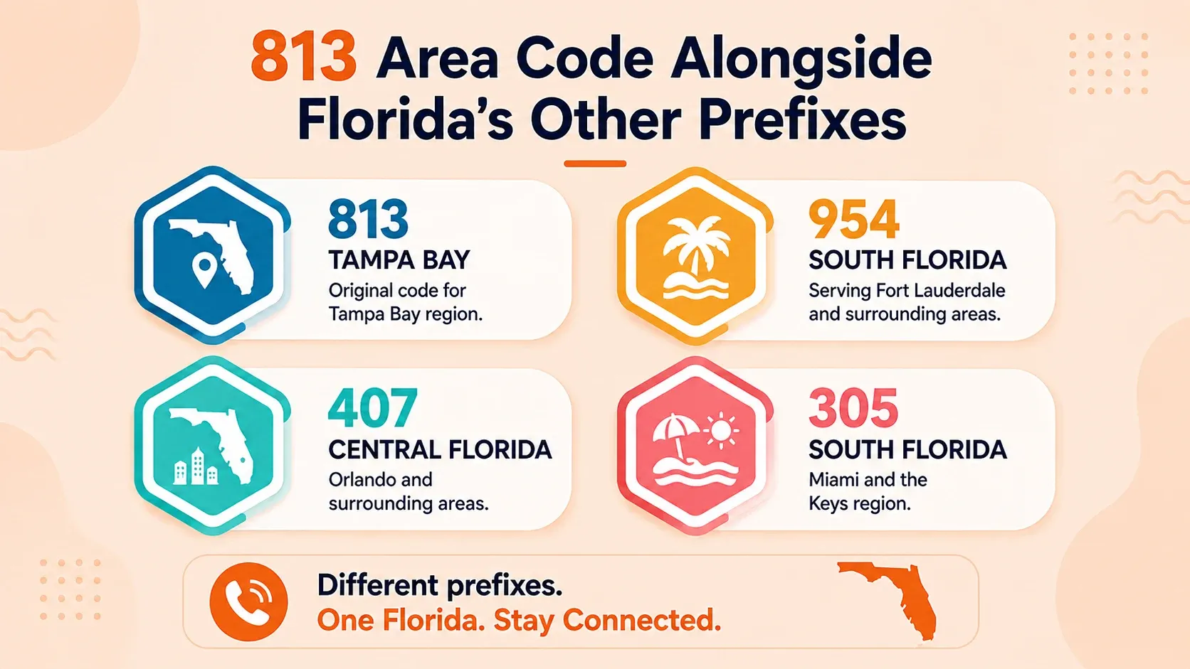 813 Area Code Alongside Florida's Other Prefixes