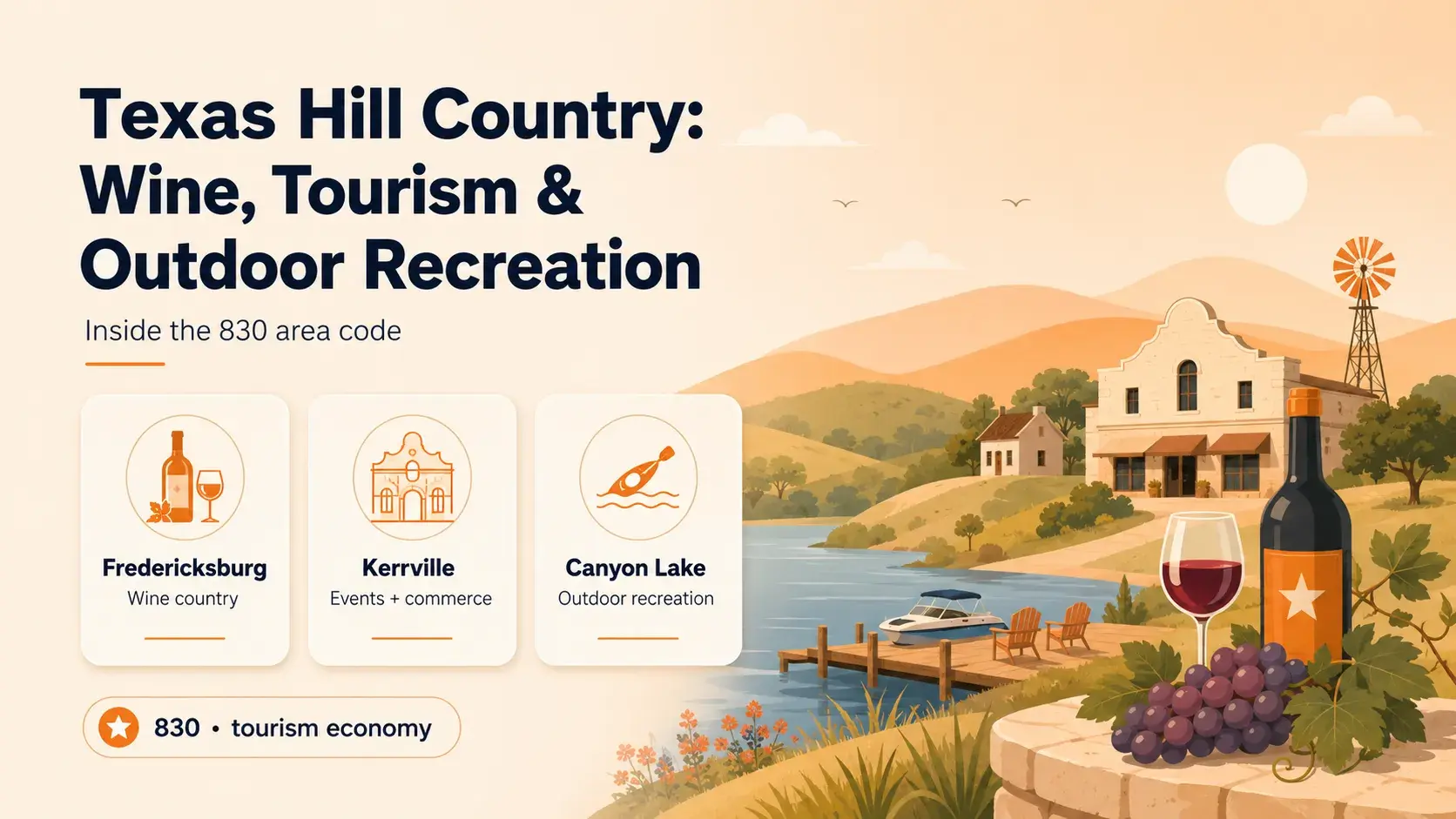 The Texas Hill Country wine, tourism, and outdoor recreation