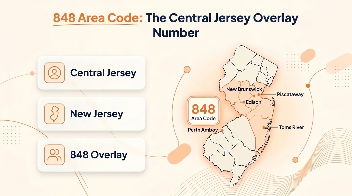 848 area code