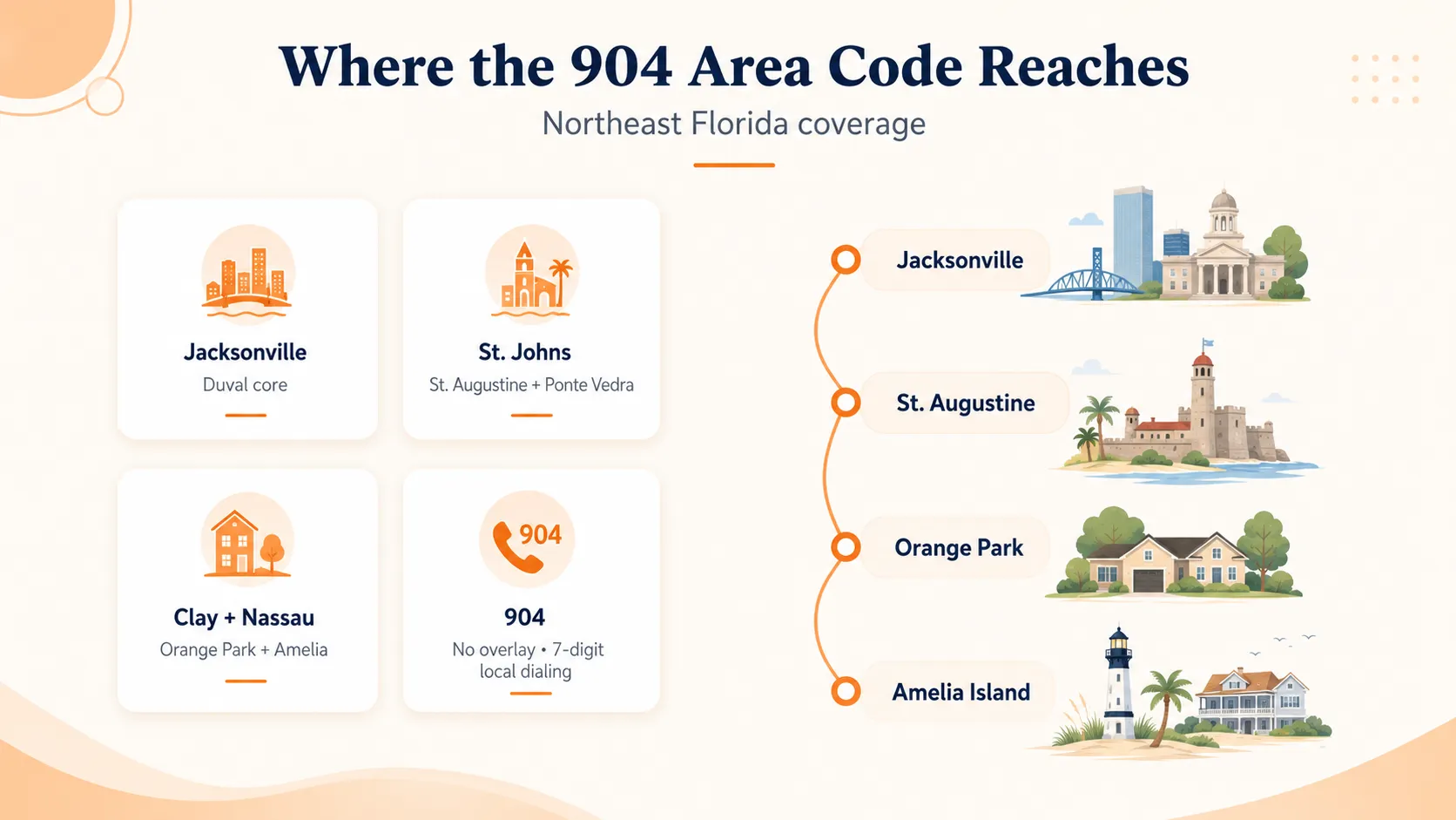 Where the 904 area code reaches