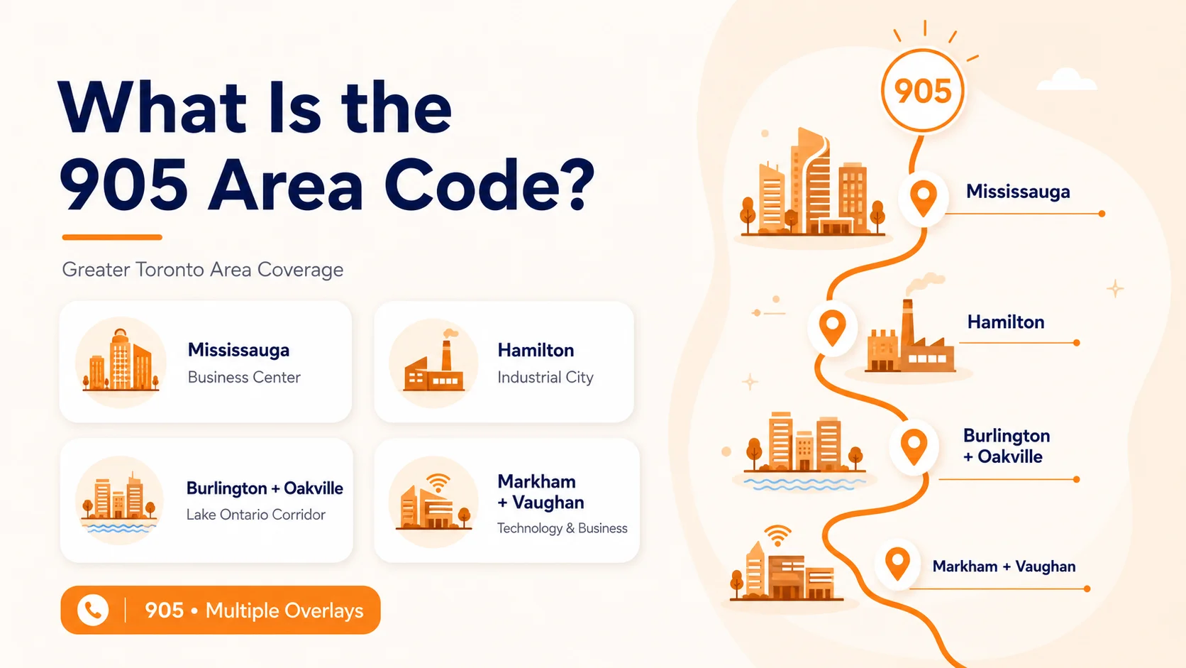 What is the 905 area code — Toronto suburbs