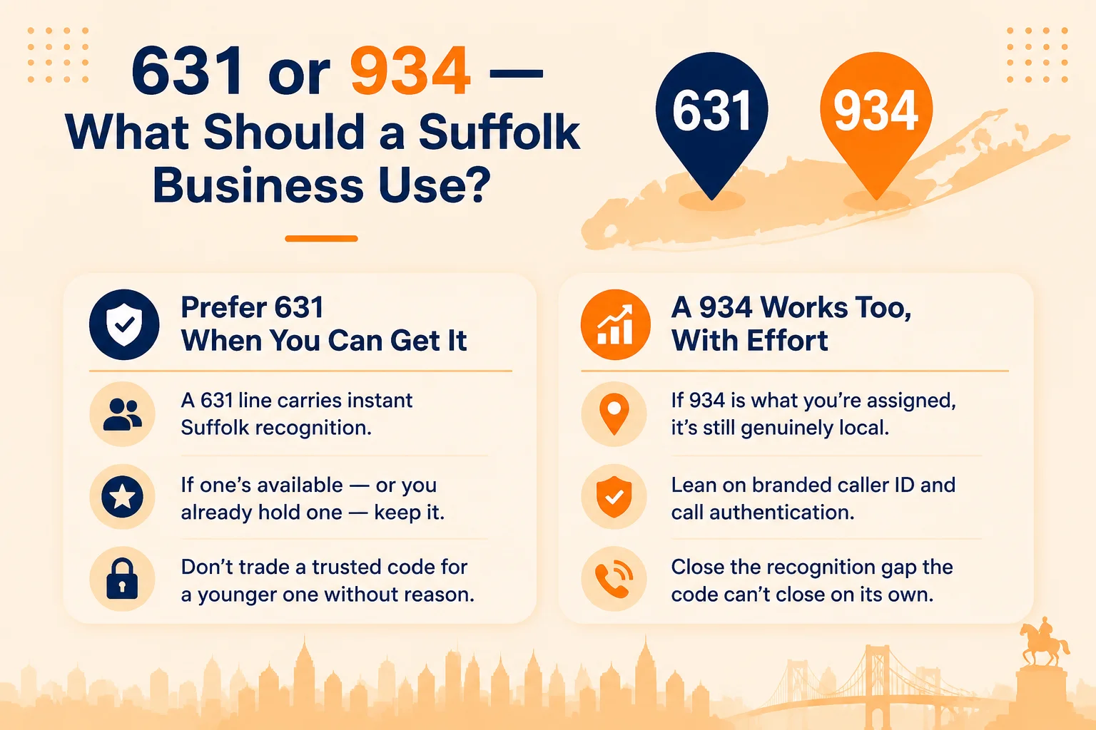 A 934 number works with branded caller ID and call authentication