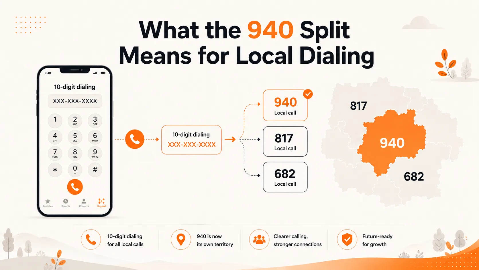 The 940 area code by the numbers