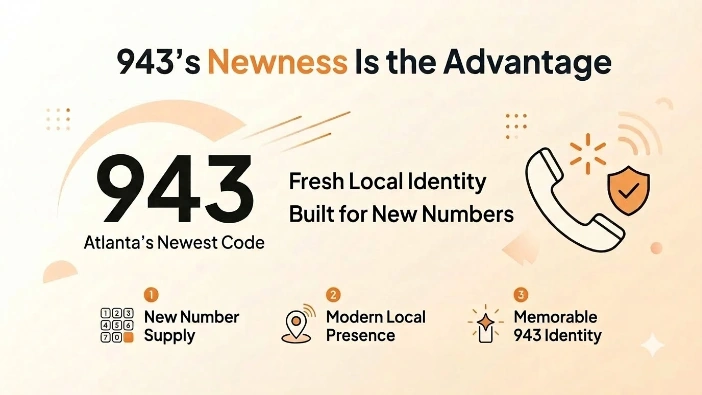 943's newness is the advantage — fresh local identity and more available number combinations