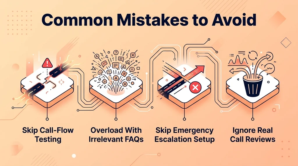 Common mistakes to avoid when setting up an after-hours AI receptionist
