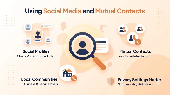 Using Social Media and Mutual Contacts