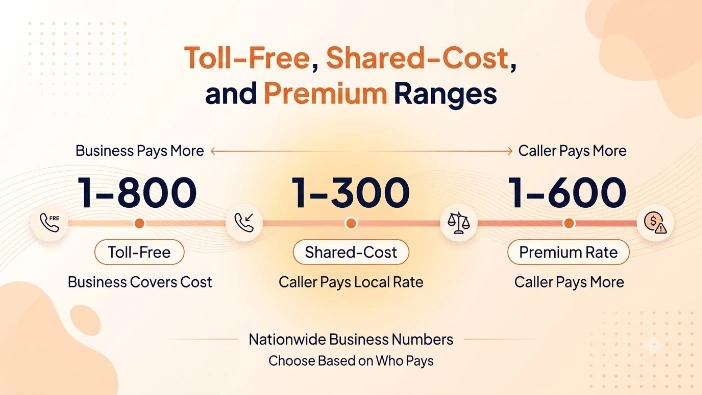 Malaysia toll-free, shared-cost, and premium number ranges — 1-800, 1-300, and 1-600