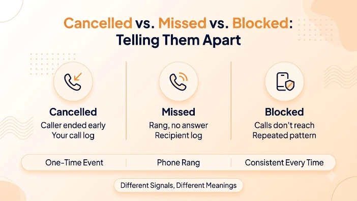 Cancelled vs. Missed vs. Blocked: Telling Them Apart