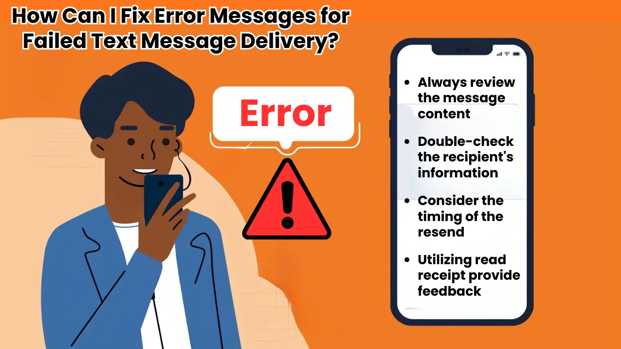 How Can I Fix Error Messages for Failed Text Message Delivery
