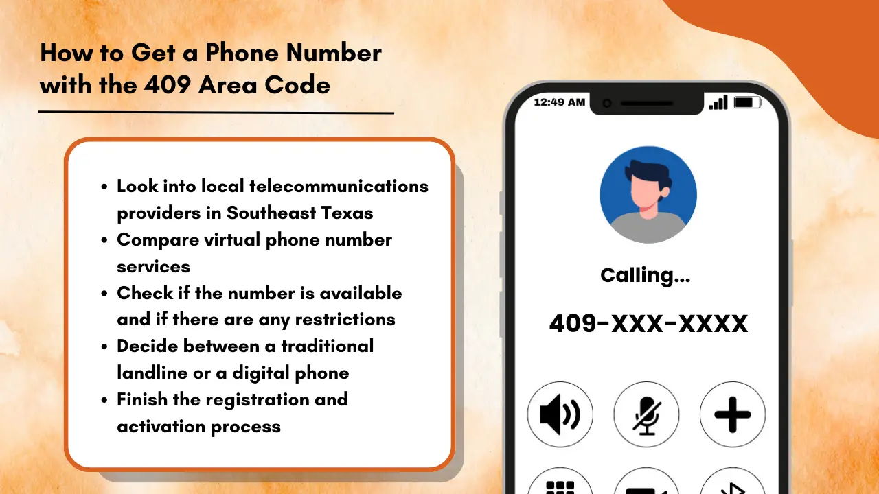 How to Get a Phone Number with the 409 Area Code