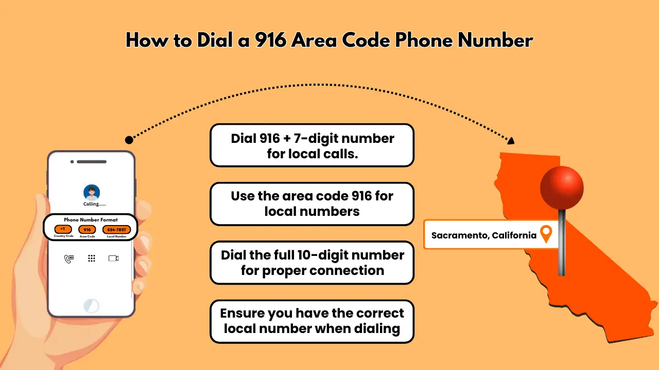 How to Dial a 916 Area Code Phone Number