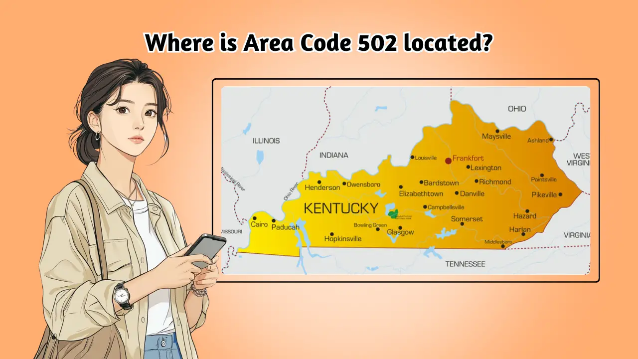 Where is Area Code 502 located